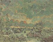 Vincent Van Gogh Cottages and Cypresses:Reminiscence of the North (nn04)